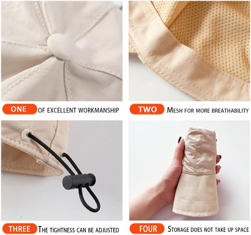 huablo ] UPF 50+ Womens Sun Hat Wide Brim Sun Hat UV Protection Hiking Fishing Hats 12P-ZYMao - Image 3